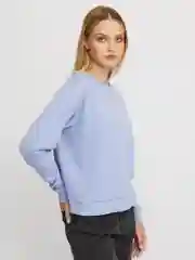 Голубой женский утеплённый свитшот с начёсом