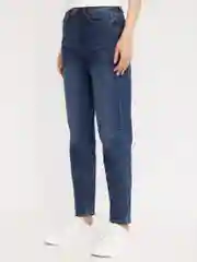 Темно-синий женские высокие джинсы Mom Comfort