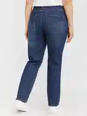Синий женские высокие джинсы Mom Comfort