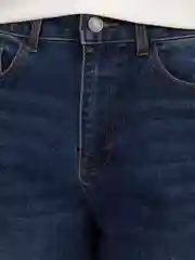 Синий женские высокие джинсы Mom Comfort