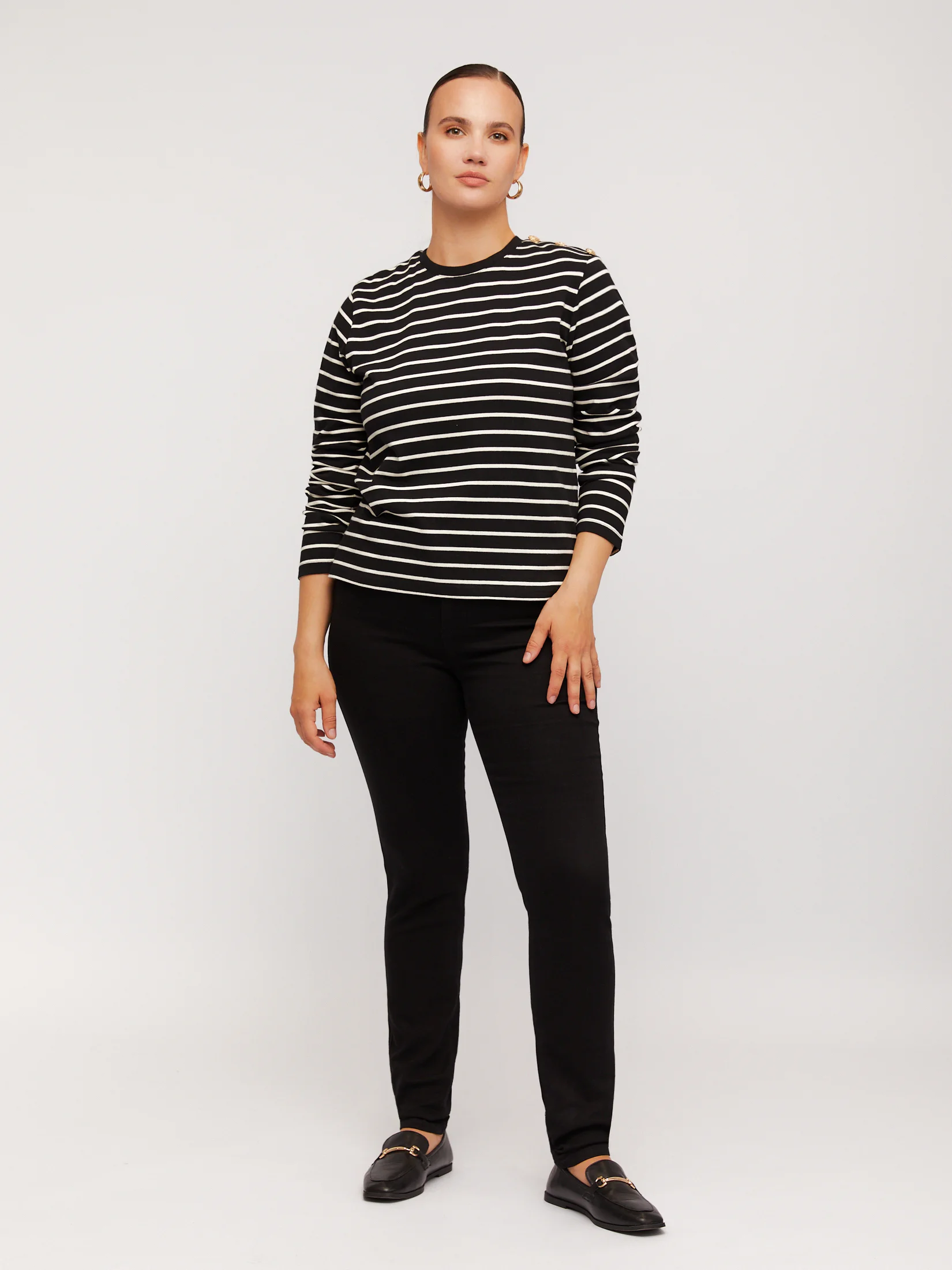 Черный женские джинсы Skinny, с высокой посадкой