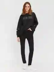 Черный женские джинсы Skinny, с высокой посадкой