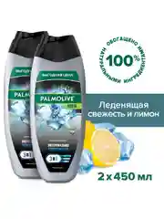 Гель для душа Palmolive MEN Арктический ветер 3 в 1 для тела, волос и лица, 450 мл, 2 шт
