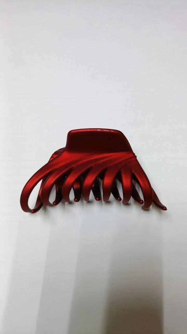 Красный заколка краб каучук