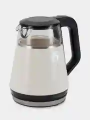 Чайник Hyundai HYK-G3013, 1 л, 2200Вт, белый/черный