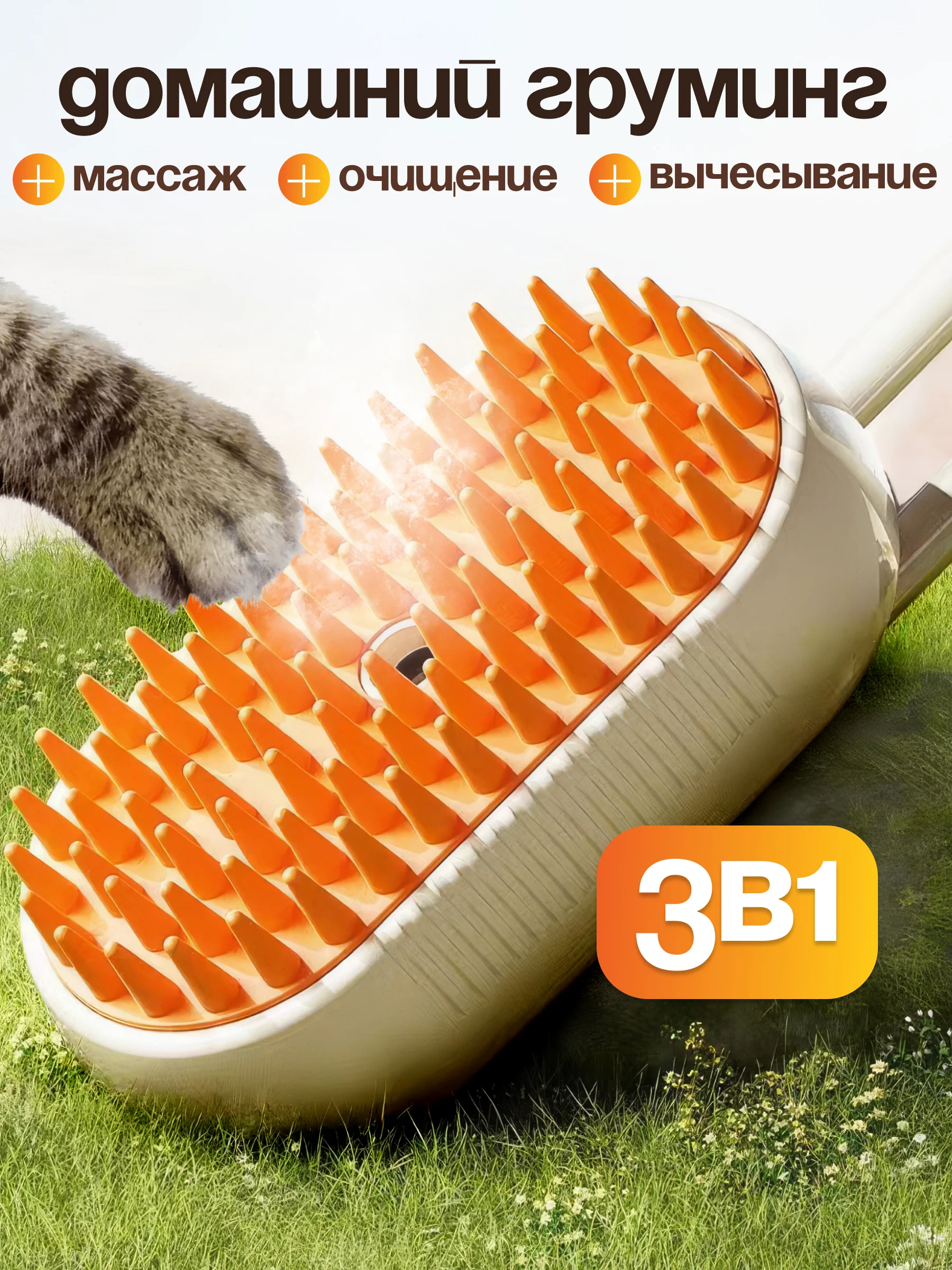 Паровая щетка для кошек и собак