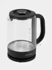 Чайник Hyundai HYK-G3402, 1.7л, 2200Вт, серый/серебристый