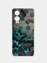 Бирюзовый чехол на OnePlus Nord CE4 Lite 5G / Ван Плас Норд СЕ 4 Лайт 5G прозрачный, с принтом