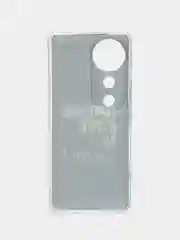 Тёмно-коричневый силиконовый чехол на Vivo V40 / Виво В40 прозрачный, с принтом, защита камеры