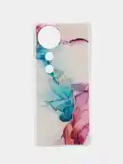 Ледяной силиконовый чехол на Vivo V40 / Виво В40 прозрачный, с принтом, защита камеры