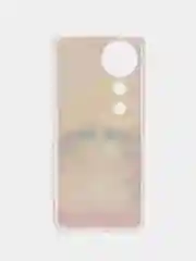 Желтый силиконовый чехол на Vivo V40 / Виво В40 прозрачный, с принтом, защита камеры