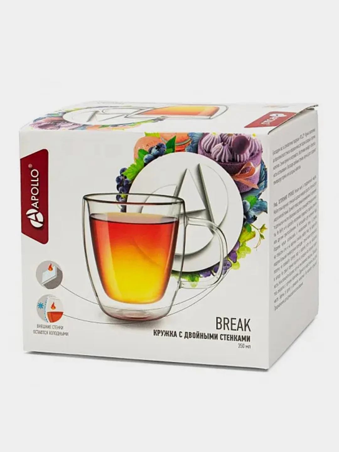 Кружка с двойными стенками APOLLO "Break" 350 мл
