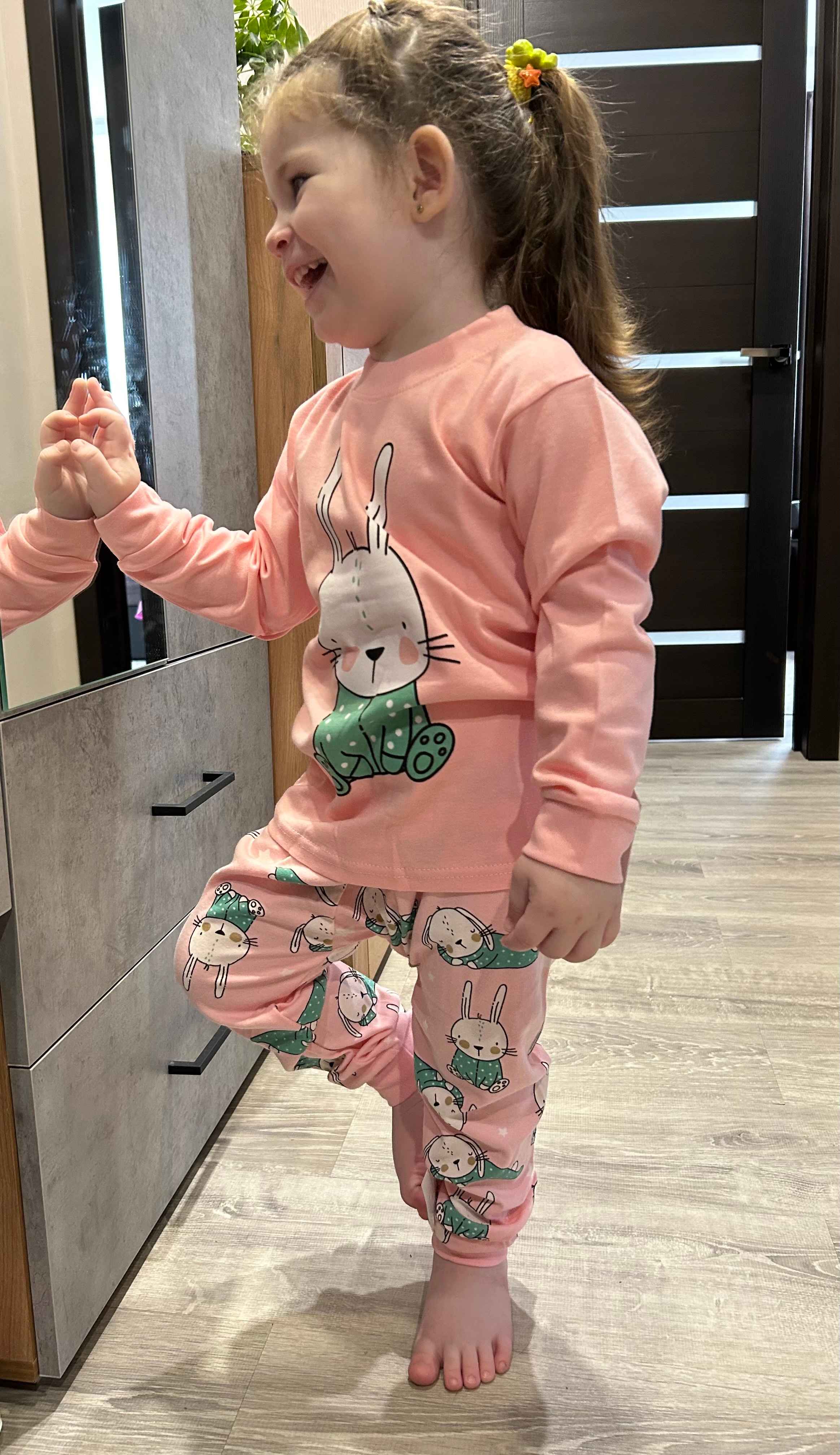 девочка пижама Пижама для девочек,комплект:штаны и свитшот,детская пижама для девочек,хлопок  100% розовая купить по цене 690 ₽ в интернет-магазине Магнит Маркет