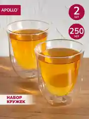 Набор бокалов с двойными стенками APOLLO "Campana", 250 мл, 2 предмета