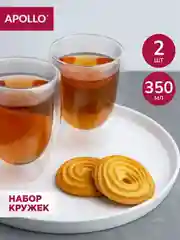 Набор бокалов с двойными стенками APOLLO "Latte", 350 мл, 2 предмета