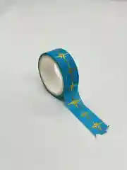 Голубой скотч декоративный, для скрапбукинга, 1штук в наборе,бумажный.Ширина 1.5 см длина 5 метров