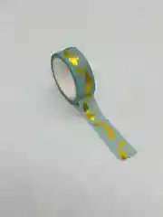 Зеленый скотч декоративный, для скрапбукинга, 1штук в наборе,бумажный.Ширина 1.5 см длина 5 метров