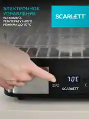 Сушилка для овощей и фруктов SCARLETT SC-FD421T19, 245 Вт, 5 поддонов, серебристый/черный