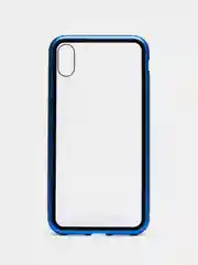 Синий чехол для IPhone XS Max магнитный с металической рамкой