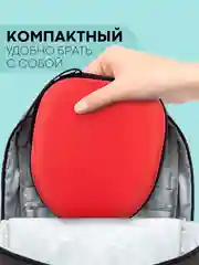 Красный универсальный чехол-кейс Картофан, сумка-футляр на молнии для наушников и мелочей, жесткий