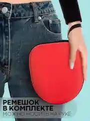 Красный универсальный чехол-кейс Картофан, сумка-футляр на молнии для наушников и мелочей, жесткий