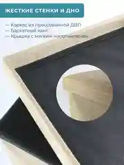 Пуфик в прихожую с ящиком для хранения складной ГЕЛЕОС 31х31х31 см
