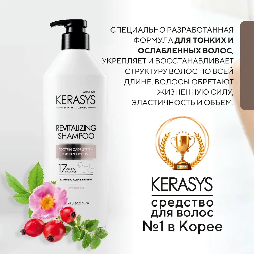 Шампунь для волос Kerasys Оздоравливающий, 600 мл