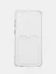 Прозрачный чехол для Samsung Galaxy S23+ (Plus) (Самсунг С23 Плюс), с карманом для карт, прозрачный