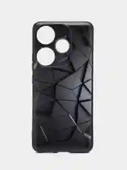 Тёмно-серый чехол для Xiaomi POCO F6, с принтом, с рисунком (Сяоми Поко Ф6)