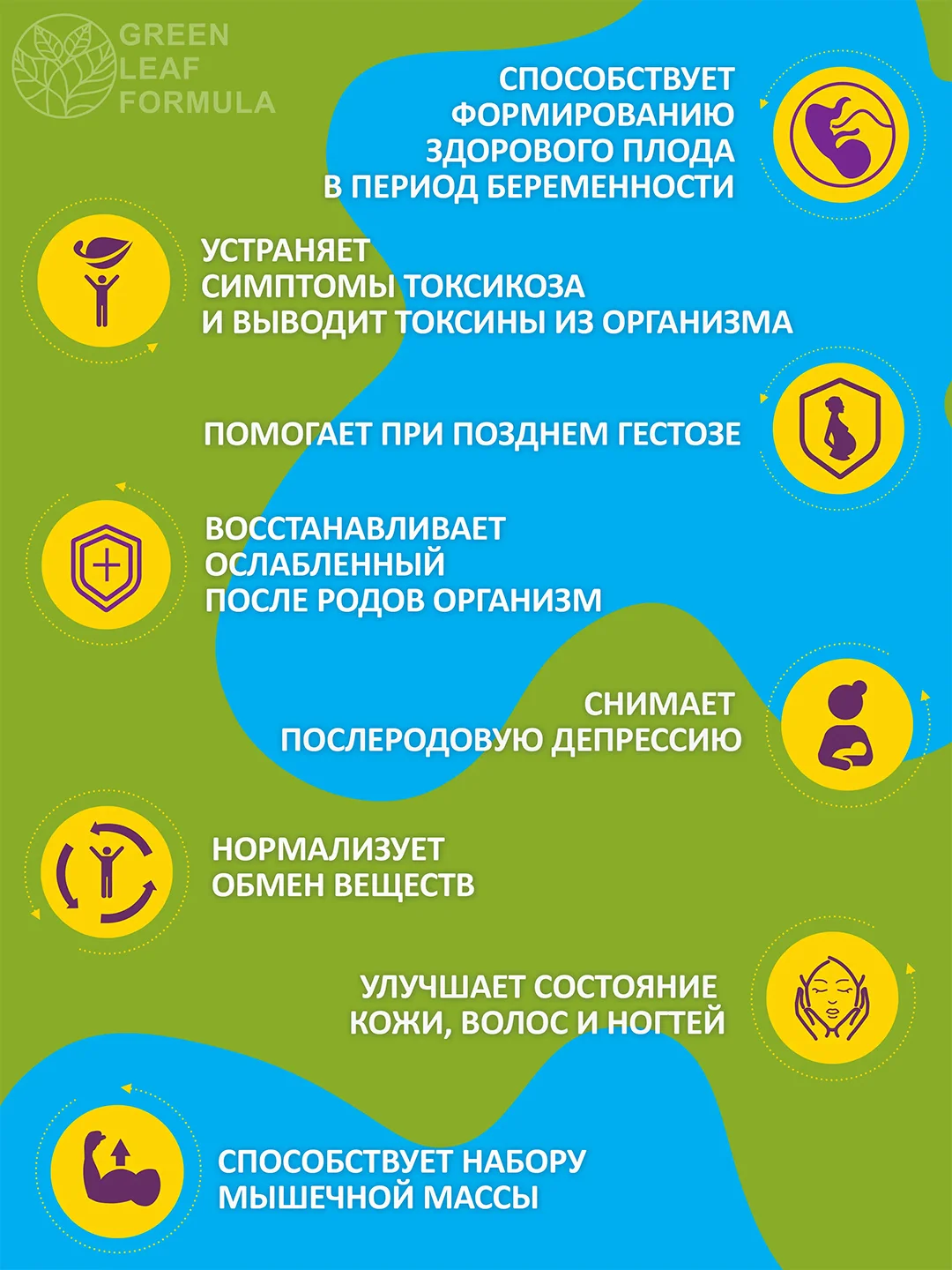 Метионин с фолиевой кислотой Green Leaf Formula, для коррекции метаболизма, 60 капсул