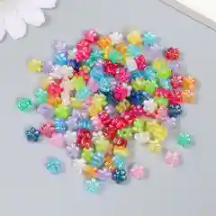 Бусины для творчества пластиковые Цветок 0,7х0,7х0,4 см