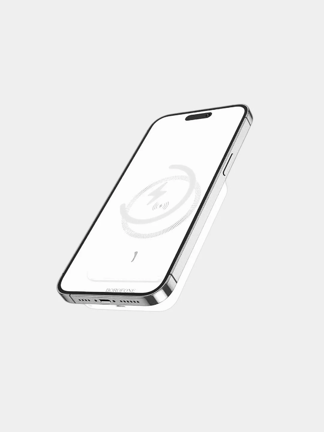 Черный повербанк Borofone BJ63 5000 mAh для iPhone ультратонкий с magsafe и быстрой зарядкой 20W