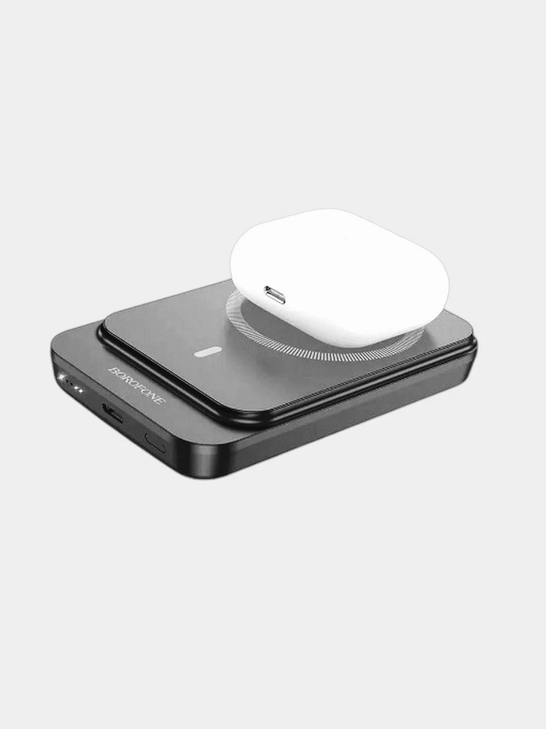 Черный повербанк Borofone BJ63 5000 mAh для iPhone ультратонкий с magsafe и быстрой зарядкой 20W
