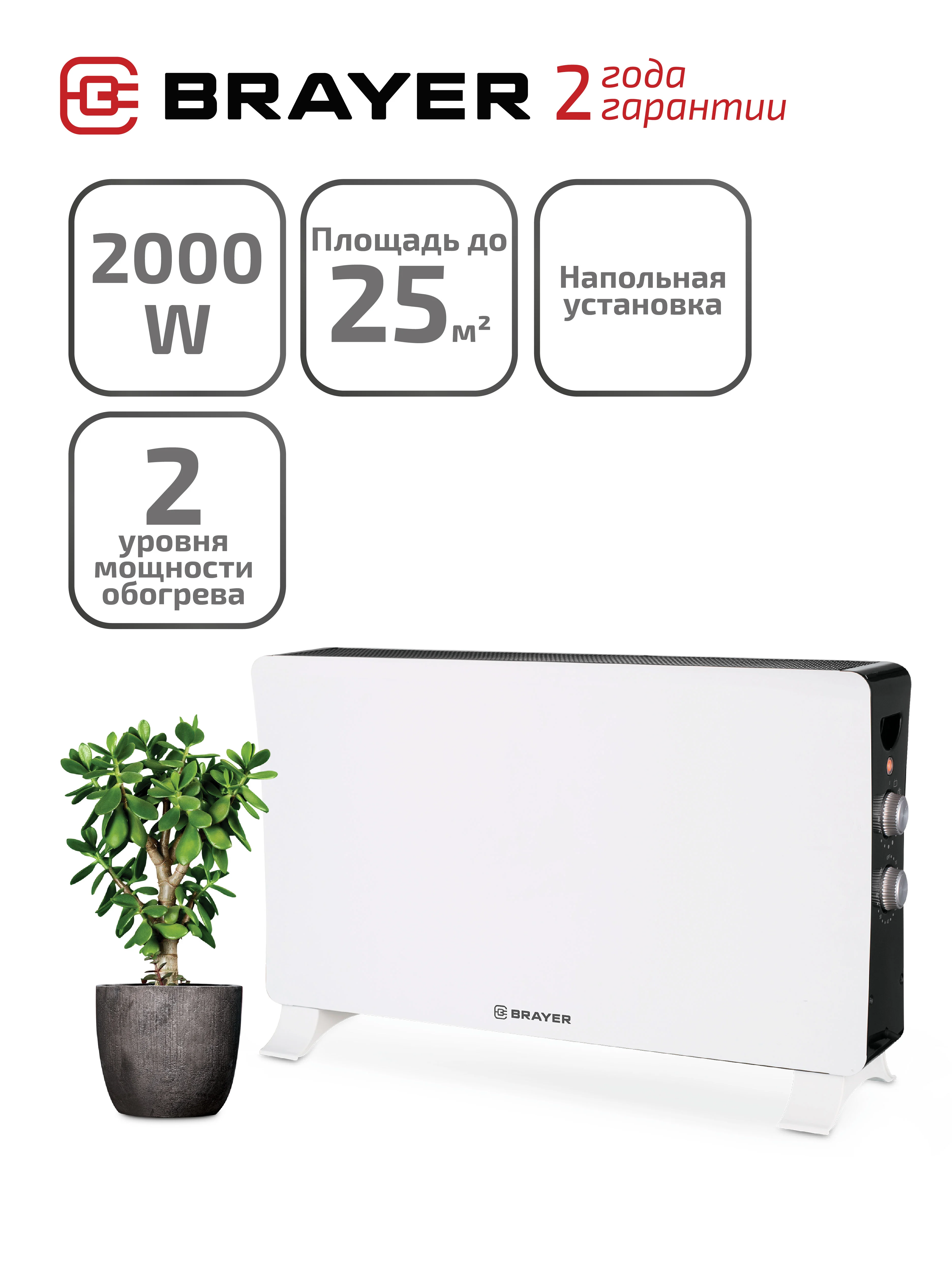 Тепловентиляторы конвекторного типа Brayer BR4883