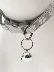 Серый регулируемый ошейник для кошек и мелких собак, с колокольчиком
