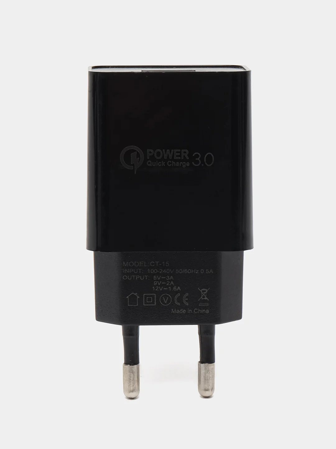 Черный адаптер питания с быстрой зарядкой QC 3.0 USB, для iPhone, Android, зарядное устройство