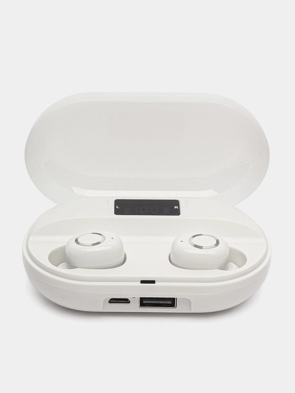 Наушники беспроводные с микрофоном, Bluetooth, USB Type-C, белые