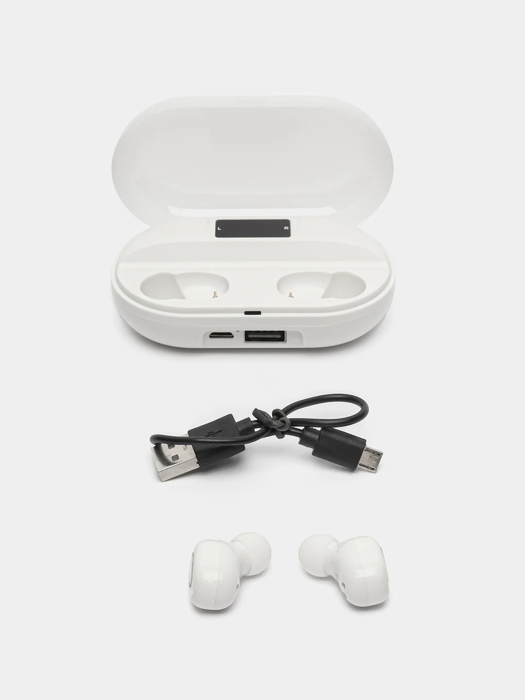 Наушники беспроводные с микрофоном, Bluetooth, USB Type-C, белые