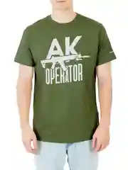 Оливковый футболка с принтом "АК Operator Gen2" Коллекция 2023