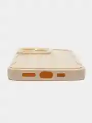 Бежевый чехол для iPhone 7, 8, SE, XR, XS, 11, 12, 13, 14, 15, Pro, Max, Plus, на айфон, прозрачный, силиконовый