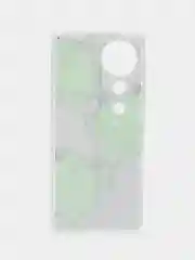 Лавандовый силиконовый чехол на Vivo V40 / Виво В40 прозрачный, с принтом, защита камеры