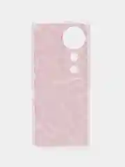 Пурпурный силиконовый чехол на Vivo V40 / Виво В40 прозрачный, с принтом, защита камеры
