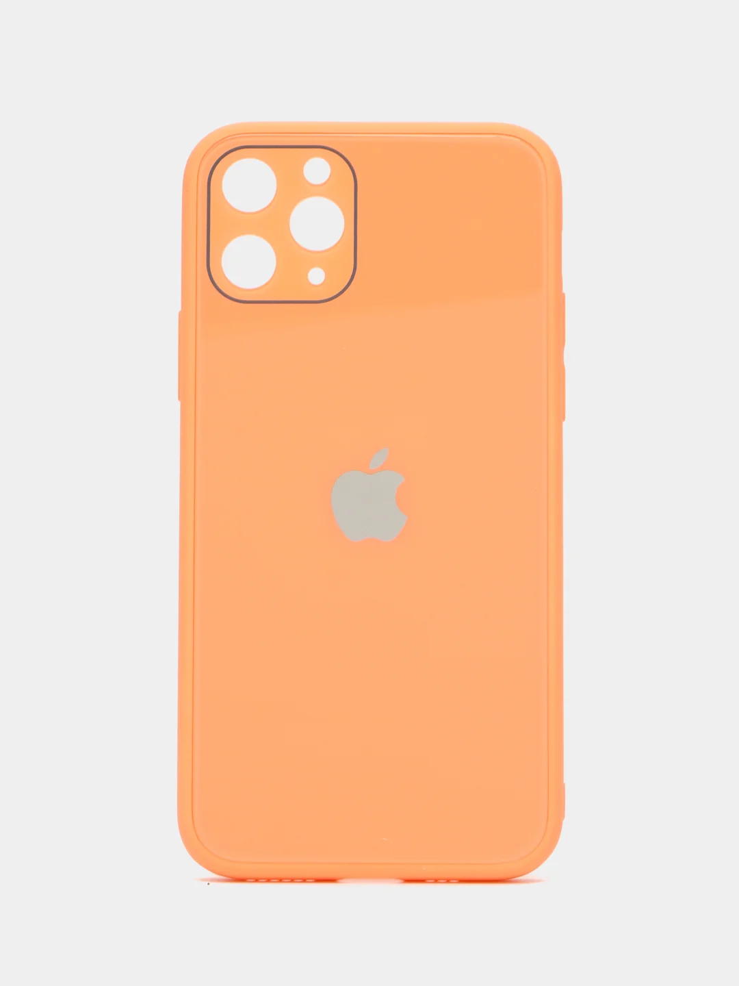 Оранжевый чехол iPhone 11 Pro, с закаленным стеклом