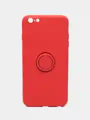 Коралловый чехол силиконовый с кольцом на iPhone 6 Plus / 6S Plus