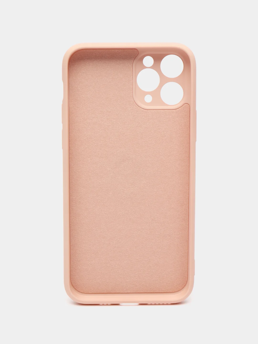 Розовый чехол силиконовый с кольцом на iPhone 11 Pro mobios