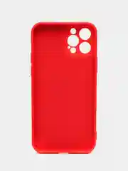 Красный чехол силиконовый с кольцом на iPhone 12 Pro mobios