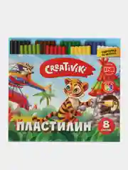 Пластилин 8 цветов со стеком