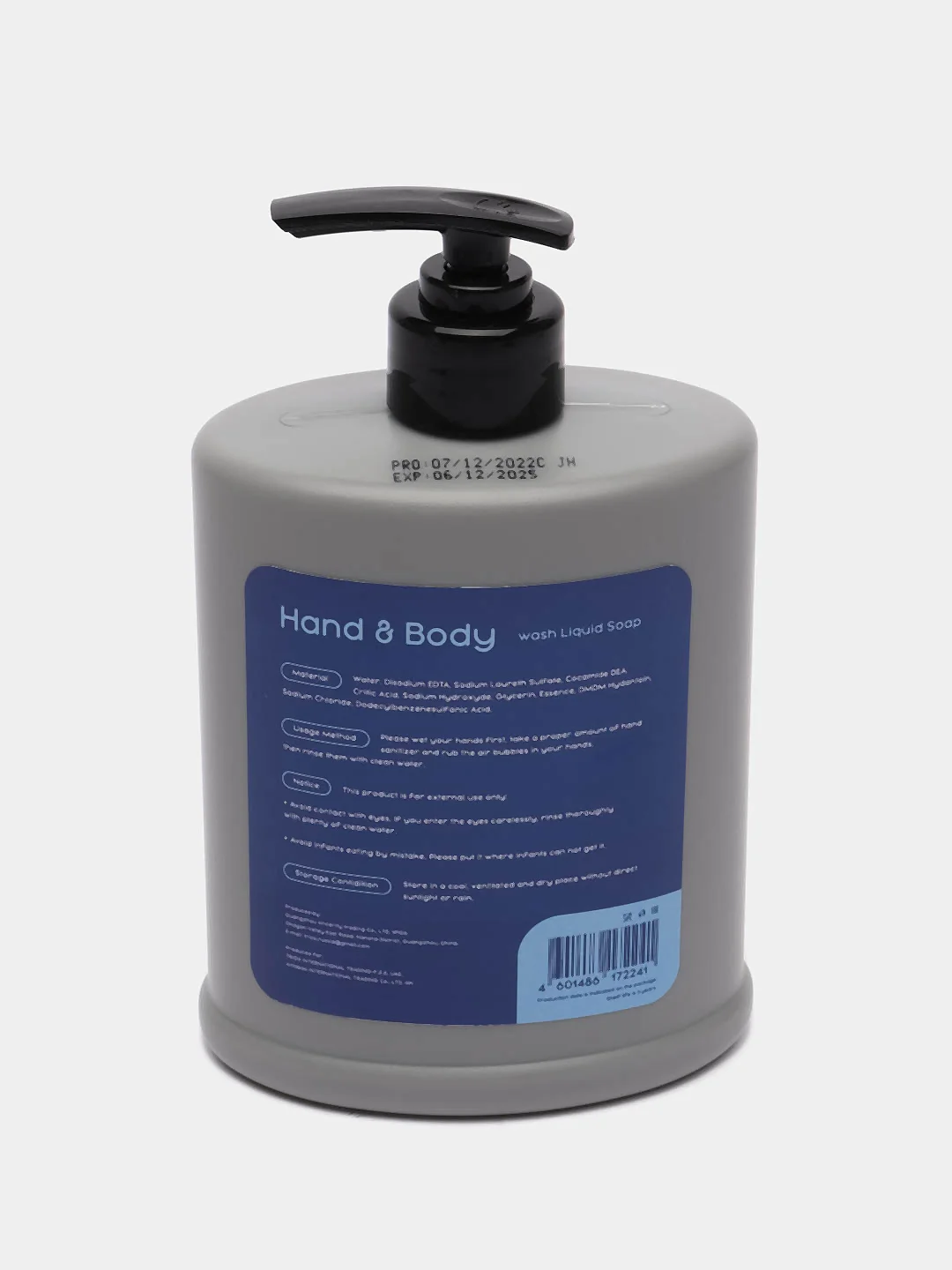Жидкое мыло и гель для душа Antabax Hand & Body серый, 500мл