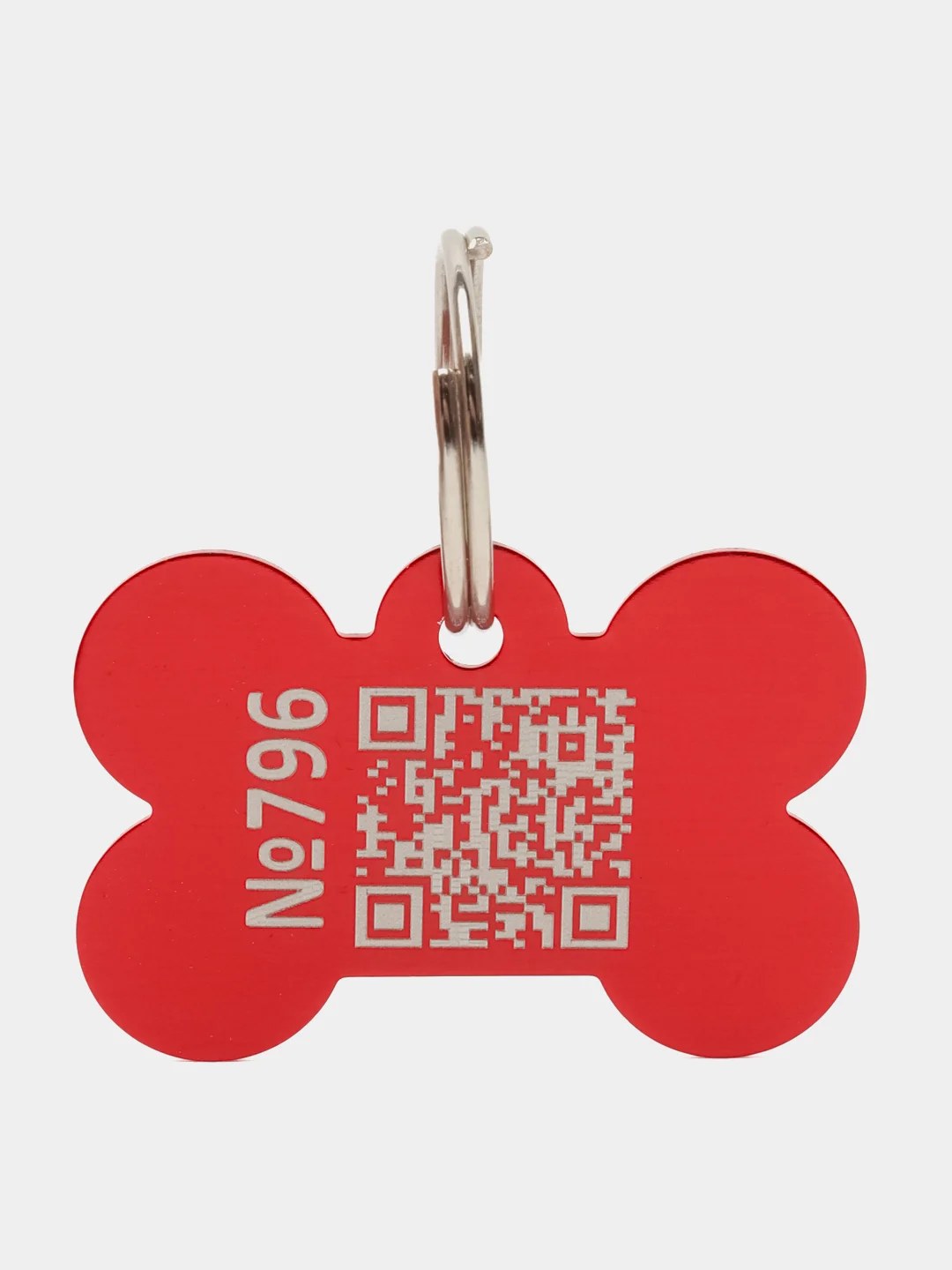 Алый адресник с qr кодом для защиты от пропажи питомца