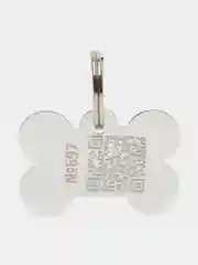 Серебряный адресник с qr кодом для защиты от пропажи питомца